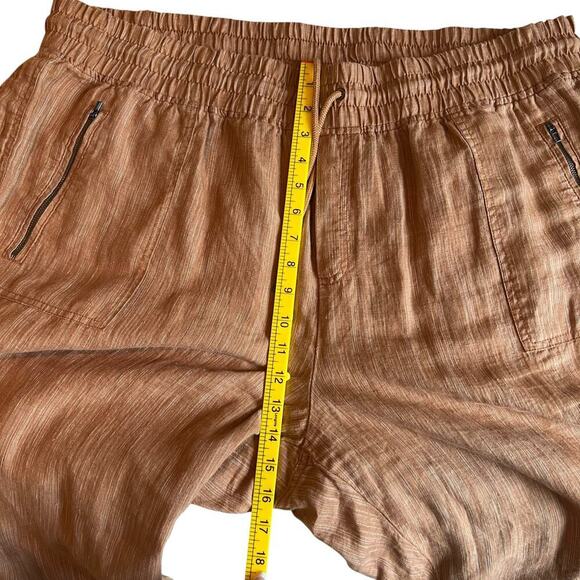 Athleta Women’s Plus Size Cabo Linen Textured Wide Leg Pants Tan Size 24 - Picture 8 of 9